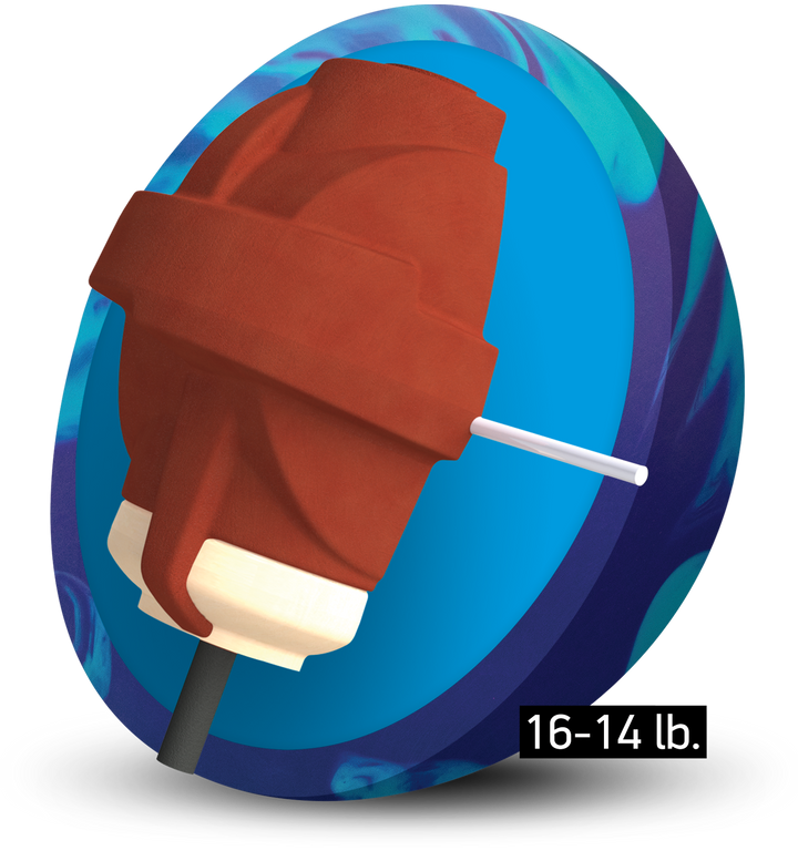 The Atlas core for sixteen to fourteen pound bowling balls.
