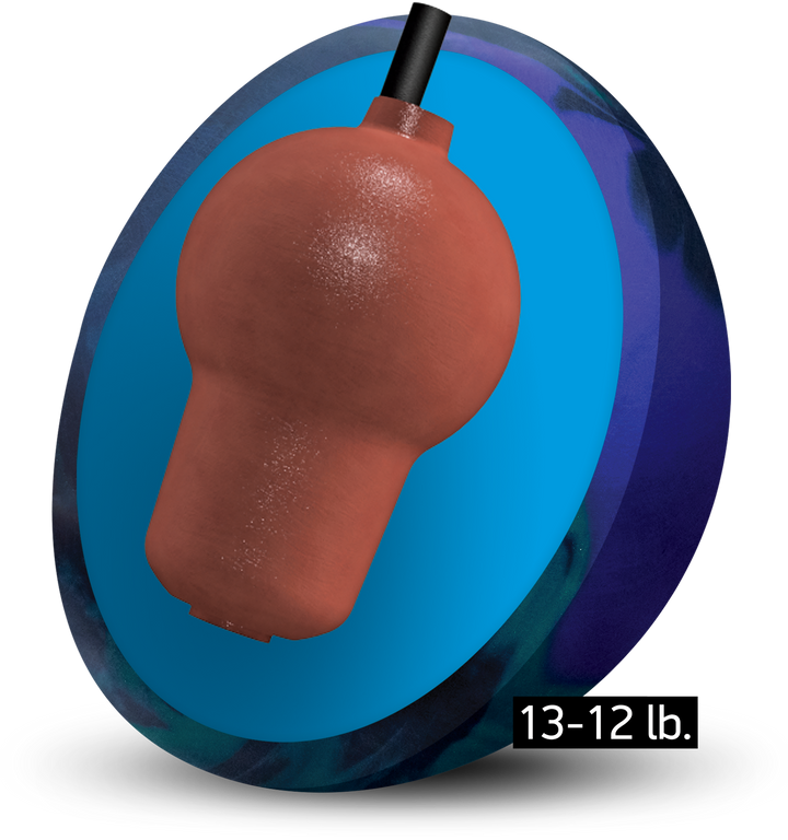 The Explosion core for thirteen to twelve pound bowling balls.