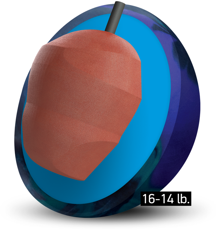 The Explosion core for sixteen to fourteen pound bowling balls.