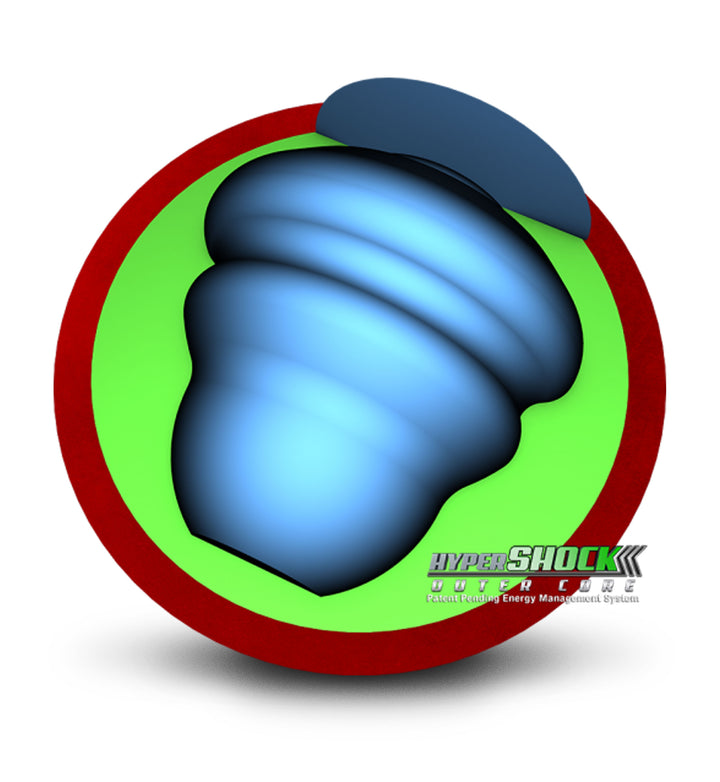 The Impulse Solid core for sixteen to fourteen pound bowling balls including the HyperShock Outer Core logo in the lower right-hand corner.