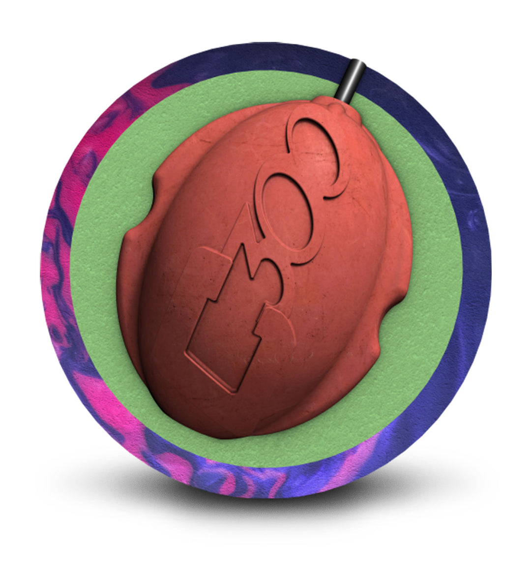 The Messenger Pink / Purple core for sixteen to fourteen pound bowling balls.