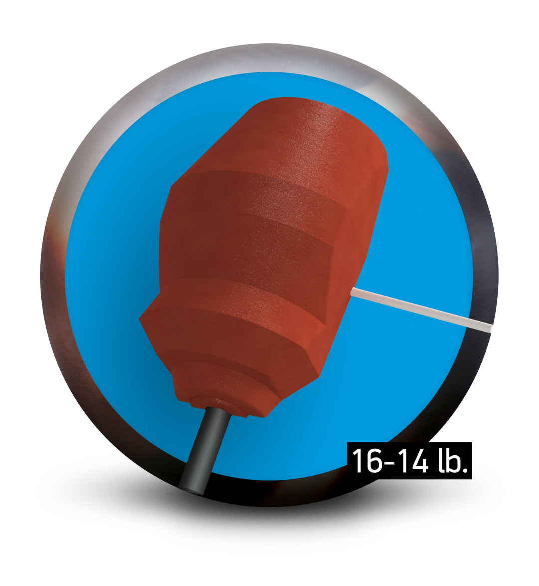 The Dynamic Swing core for sixteen to fourteen pound bowling balls.