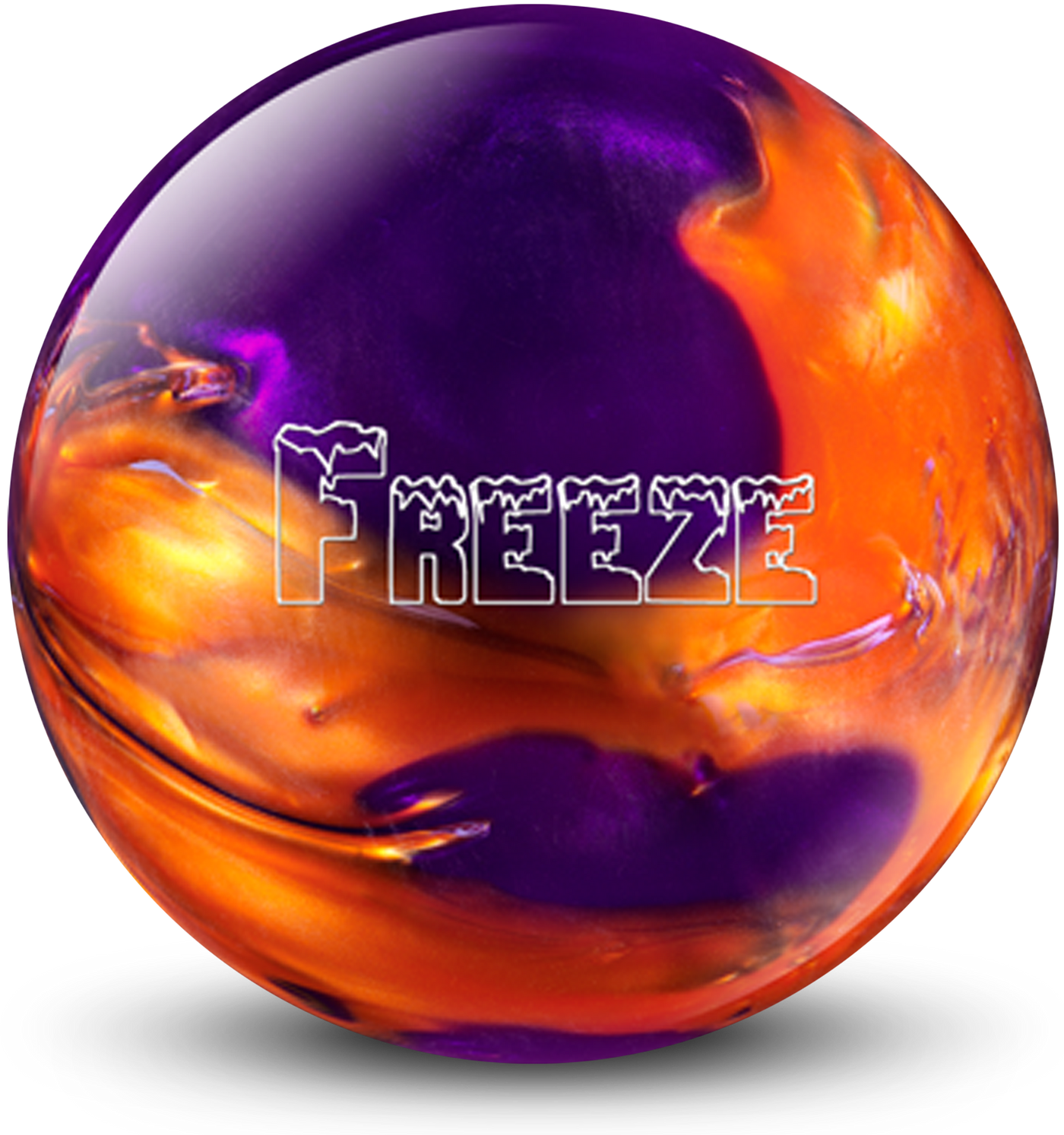 Freeze Orange Purple Bowling Ball