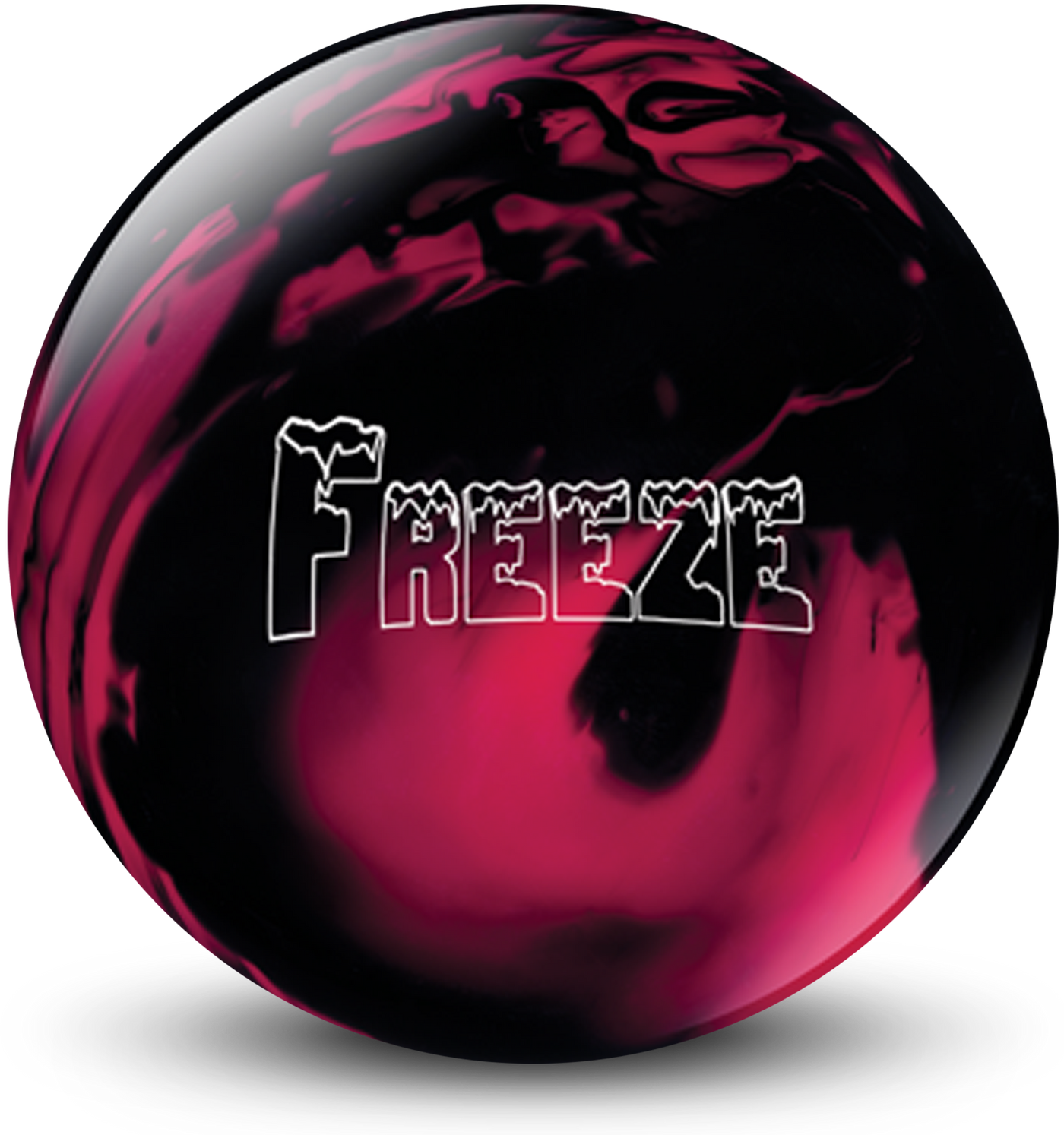 Freeze Pink Black Bowling Ball