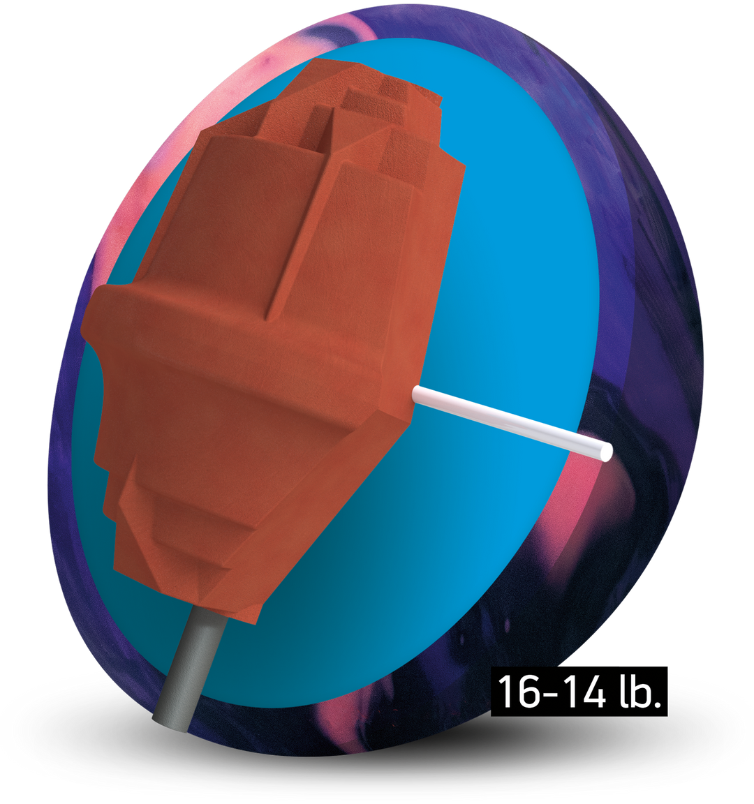 The Street Rally core for sixteen to fourteen pound bowling balls.