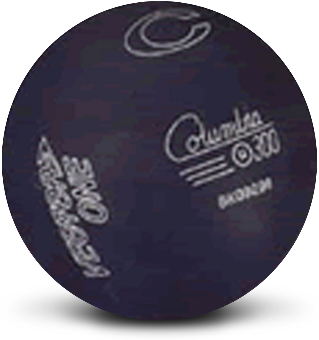 A black bowling ball with the Vector One, Columbia 300, and the Columbia 300 C logos all in white.
