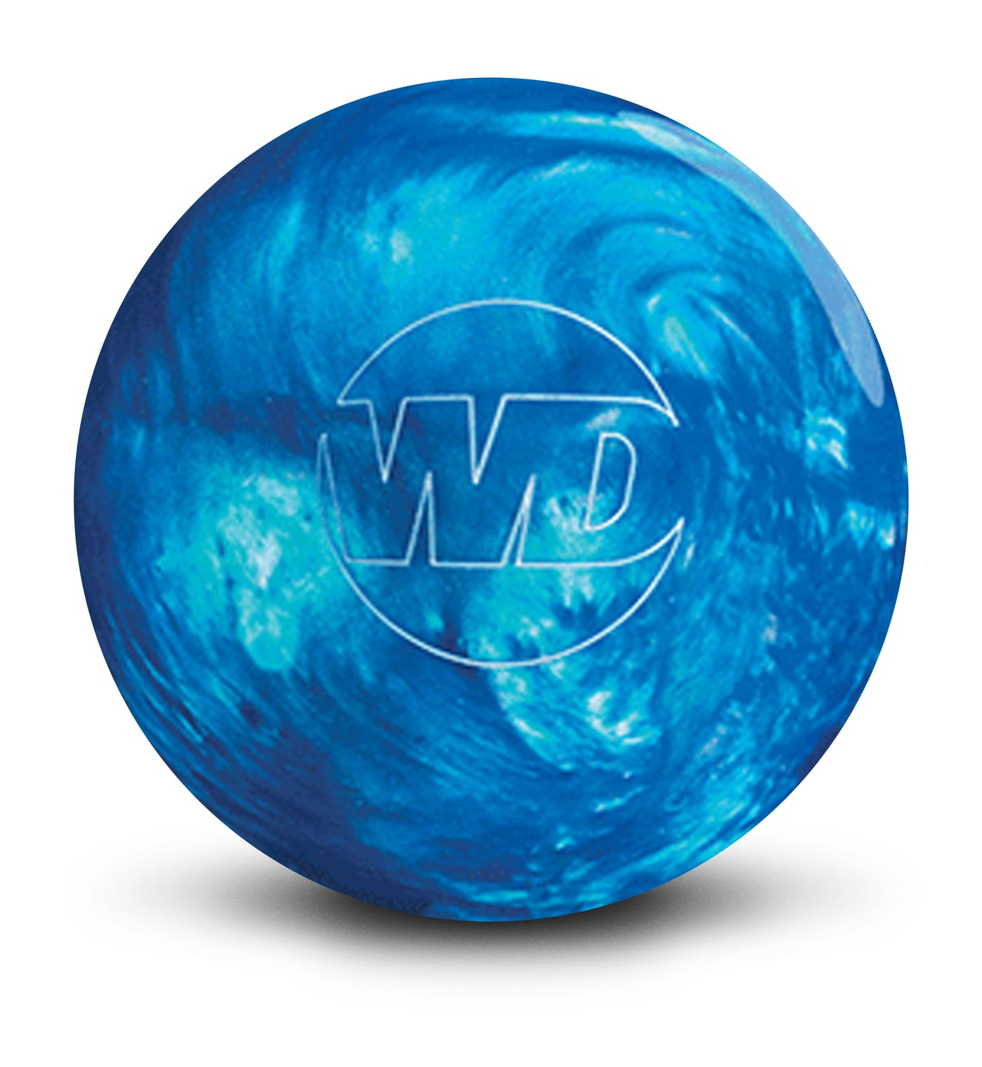 White Dot Blue Pearl bowling ball