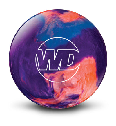 White Dot Blue Purple Orange bowling ball