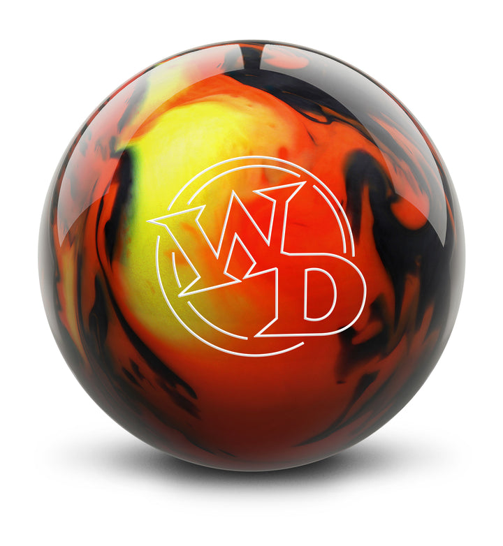 White Dot Lava bowling ball