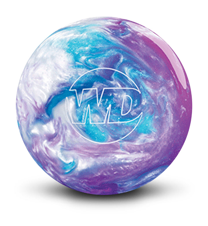 White Dot Magenta Sky bowling ball