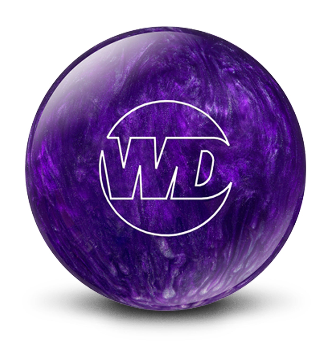 White Dot Purple Silver bowling ball