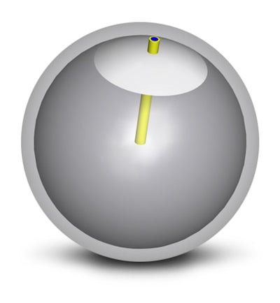 White Dot Scarlet/Gold/Black Original bowling ball core
